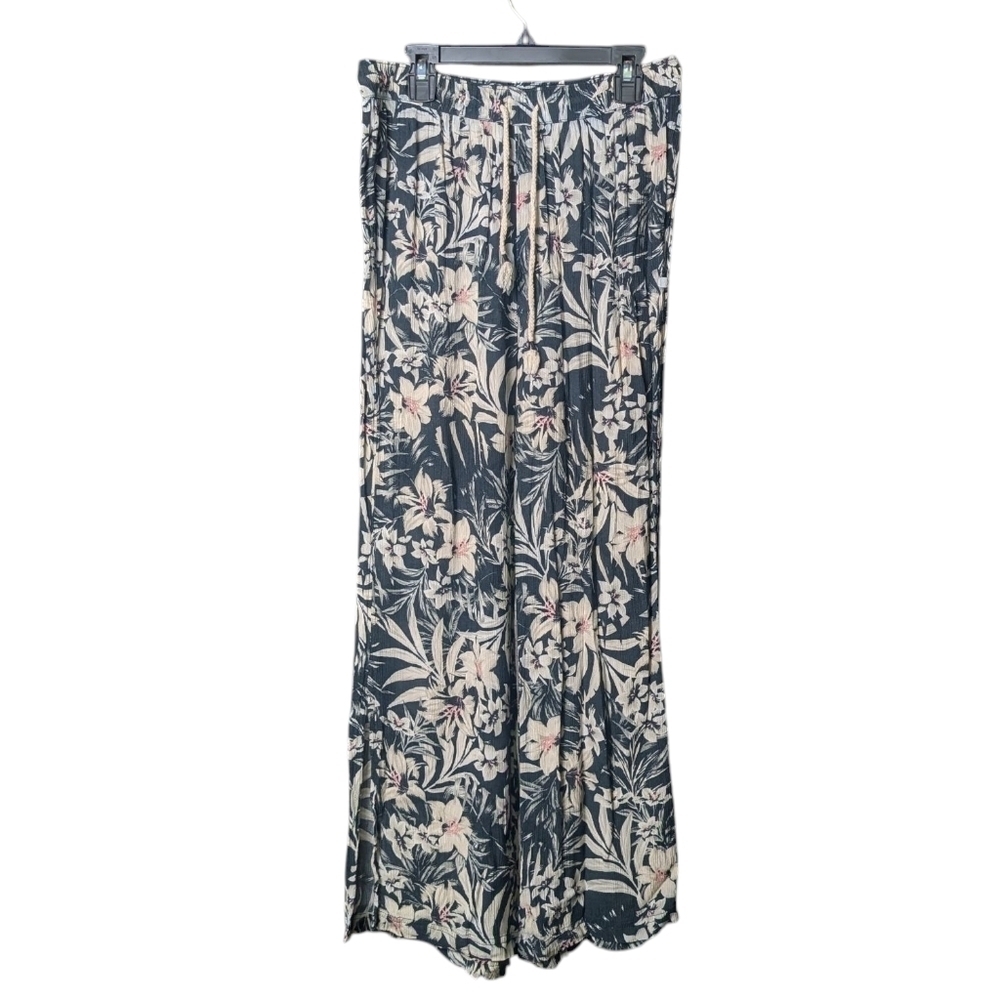 Hurley Wide Leg Pants Women's Small Pale Fall Floral Pattern